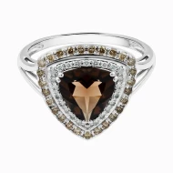 Золота каблучка з діамантами (арт. Q676STA4YT-10.155-1262)