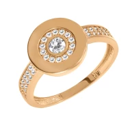 Золотое Кольцо с фианитом (арт. 428229*)