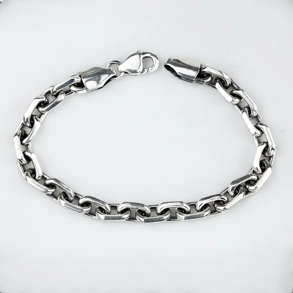 Серебряный Браслет плетение Якорное (арт. 42-44 якорь)