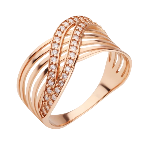 Золотое Кольцо с фианитом (арт. 380131)