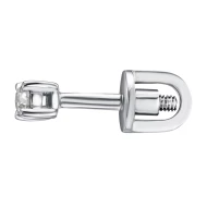 Золотий Пусет в одне вухо з діамантами (арт. 702-312а^)