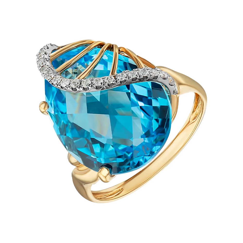 Золота каблучка з діамантами (арт. 119680-11.200-1102)