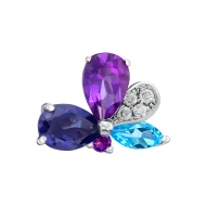 Золота підвіска з діамантами (арт. 11-АР22976-38)