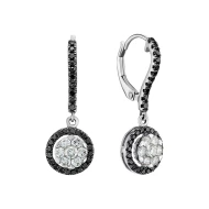 Золотi сережки-підвіски  з діамантами (арт. E32305I-7-3-1885)