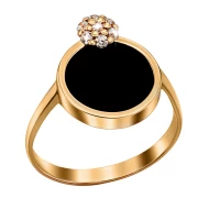Золотое кольцо с агатом (арт. 369715)