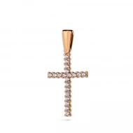 Золотой крестик с бриллиантом (арт. 320130)