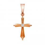 Золотой крестик с бриллиантом (арт. 730109)
