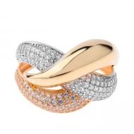 Золотое Кольцо с фианитом (арт. 417423)