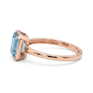 Золотое Кольцо с топазом swiss blue (арт. 1190729101)