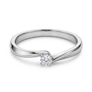Каблучка з білого золота 585° з діамантом 0,065ct, арт. 101201б