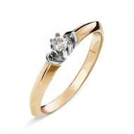 Золота каблучка з діамантами (арт. 1-1100032)