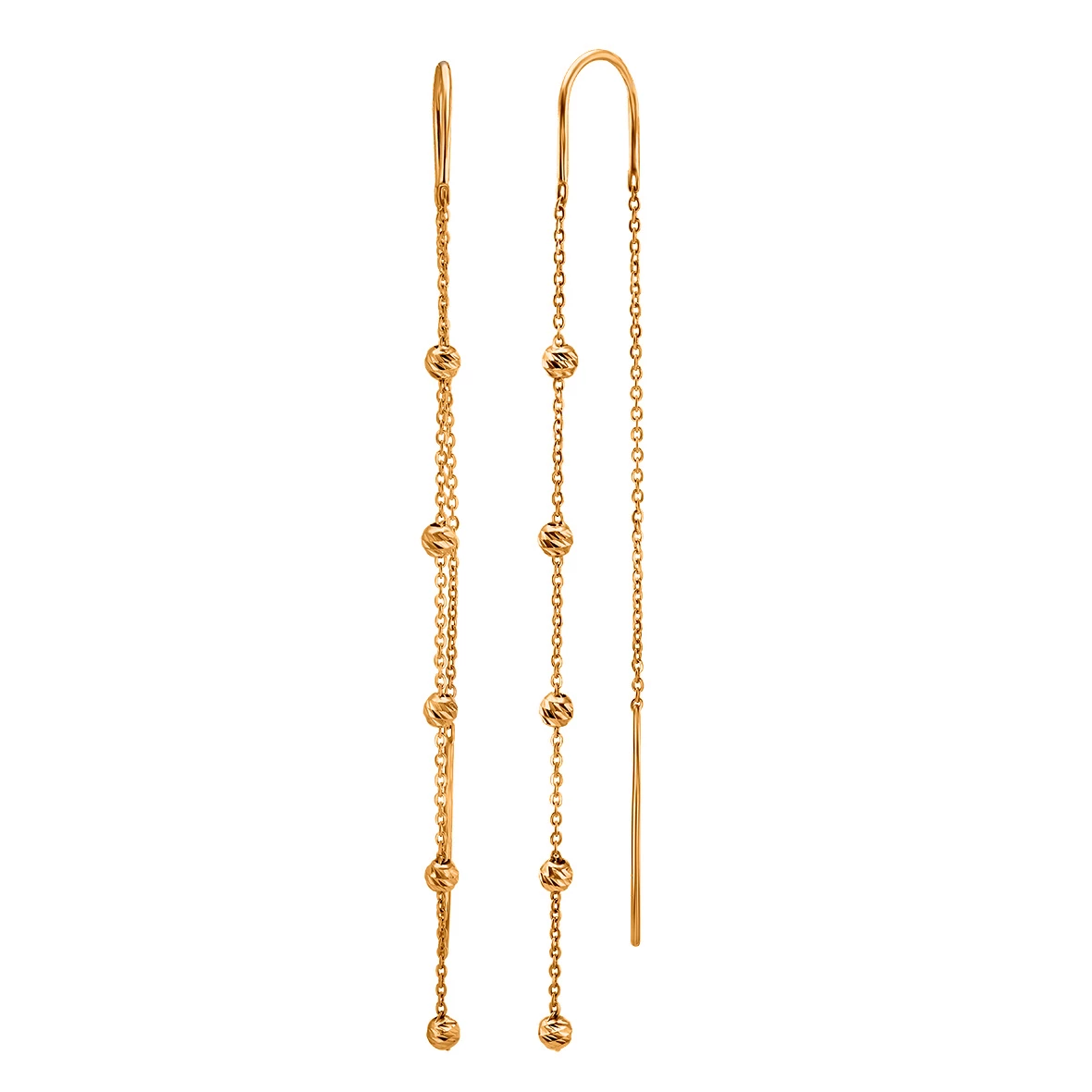 Золотые серьги-протяжки (арт. 580119)