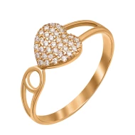 Золотое кольцо с фианитом (арт. 380652)