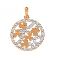 Золотая Подвеска с фианитом (арт. 558132)