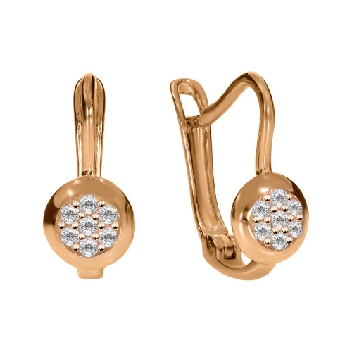 Золотые Серьги с фианитом (арт. 383101)