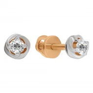 Золотi сережки-пусети з діамантами (арт. 151)