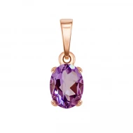 Золотая Подвеска с аметистом (арт. С343)