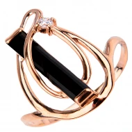 Золота Каблучка з агатом (арт. 369541)