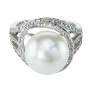 Серебряное Кольцо с жемчугом (арт. 10-YR3687-ЖБ)