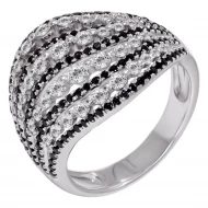 Золота каблучка з діамантами (арт. 65969-820)