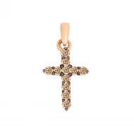 Золотий хрестик з діамантами (арт. 3100785201к)