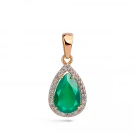 Золотая Подвеска с хризопразом (арт. 3194351)