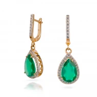 Золотi Сережки з хризопразом (арт. 2194351)