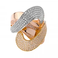 Золотое Кольцо с фианитом (арт. 417670)