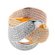 Золотое Кольцо с фианитом (арт. 417707)