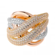 Золотое Кольцо с фианитом (арт. 417740)