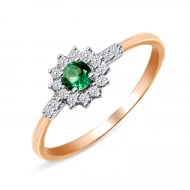 Золотое Кольцо с изумрудом (арт. 139из.ц)