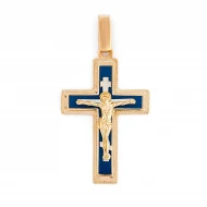 Золотой крестик с эмалью (арт. 541131нсш)
