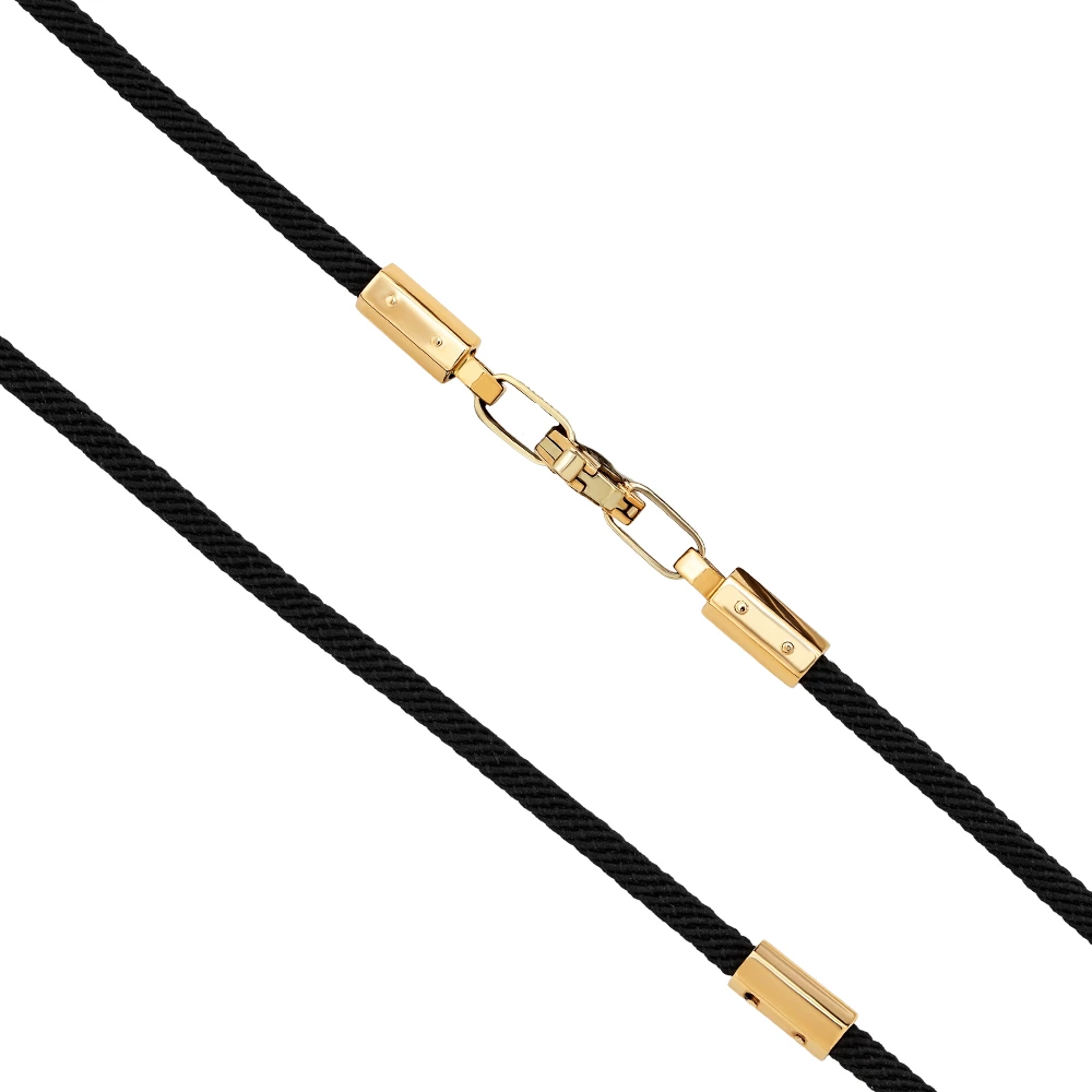 Золотой шнурок на шею с куб.окс.циркония (арт. Ш0005-4в/д3Ко) цена .