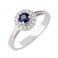 Золотое Кольцо с сапфиром (арт. 122-1412с)