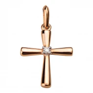 Золотой крестик с бриллиантом (арт. 3103596201)