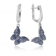 Серебряные Серьги с фианитом (арт. 82079с)