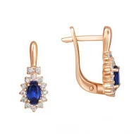 Золотi сережки з діамантами з сапфіром (арт. 2190756201)