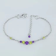 Срiбний Браслет з аметистом (арт. 4201р-AMEPRD)