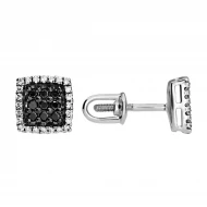 Золотые серьги-пусети с бриллиантами (арт. 2191440202)