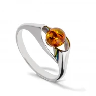 Серебряное Кольцо с янтарем (арт. 019/9к)