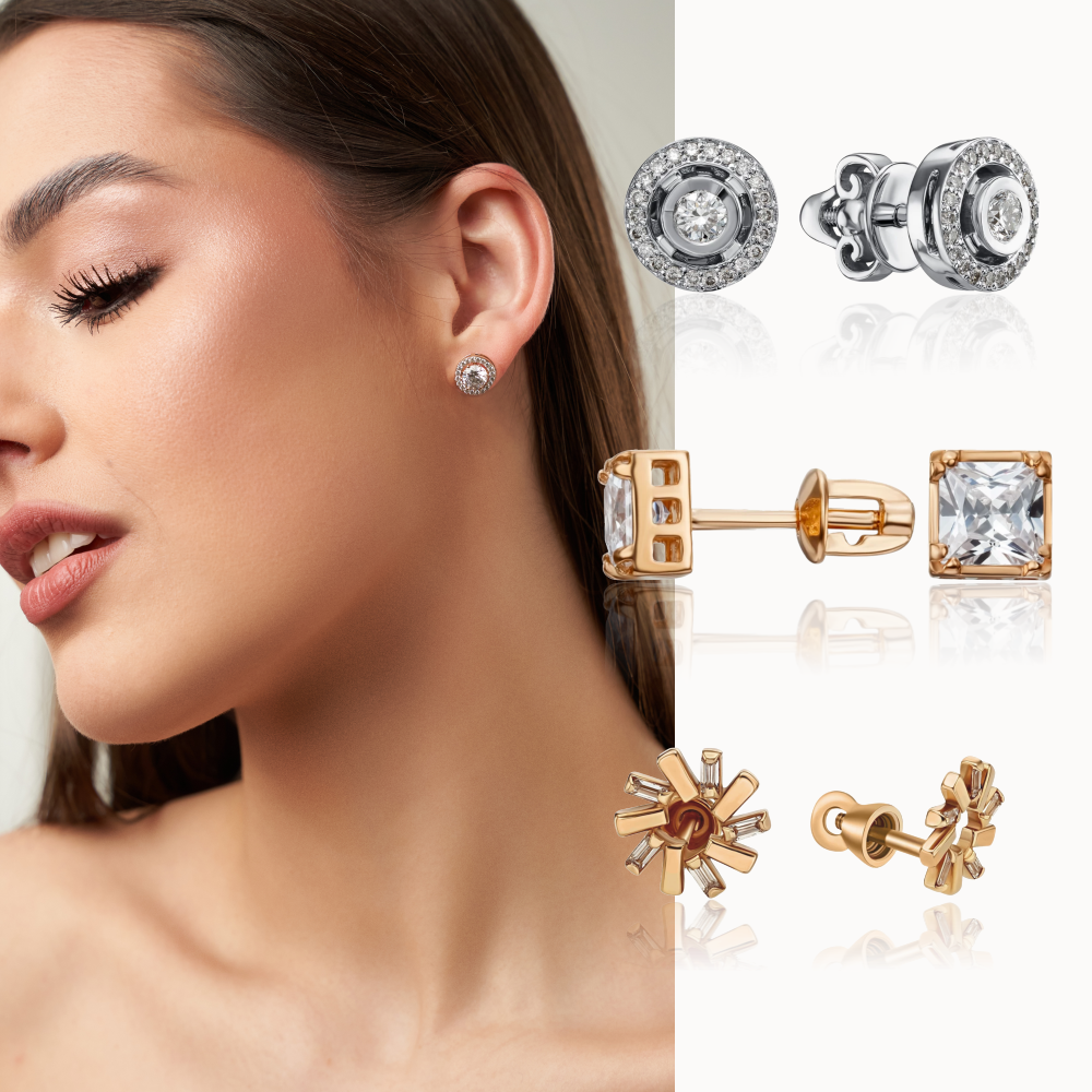 сережки гвоздики