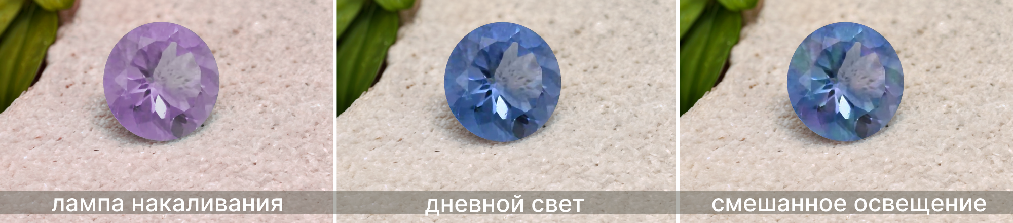 какие камни меняют цвет