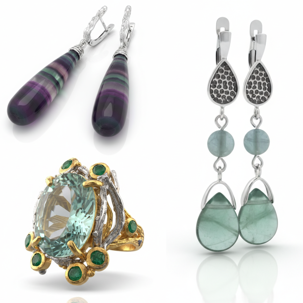 кристалл флюорит