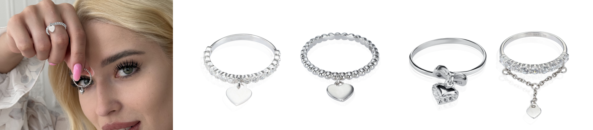 серебряное кольцо с висюлькой