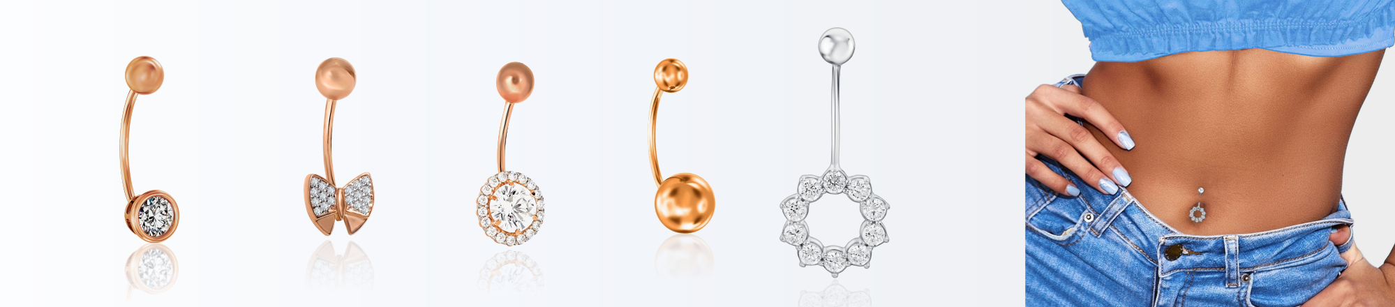 сережки в пупок